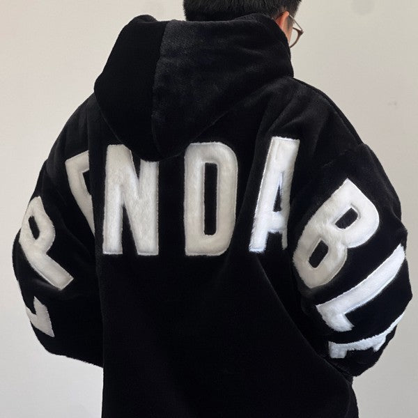 1バックロゴファーパーカー　