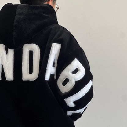 1バックロゴファーパーカー　