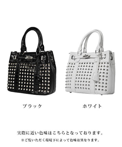 1【クロコスタッズミニトート】トートバッグ クロコ柄 新作 2026