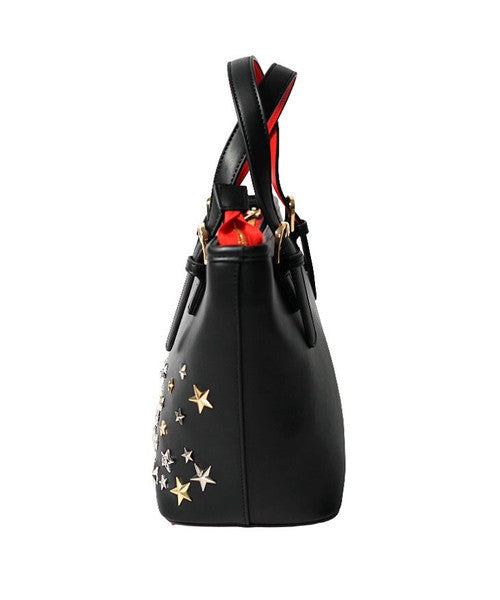 1【ラインストーンスタートート】ミニトートバッグ 新作 2026