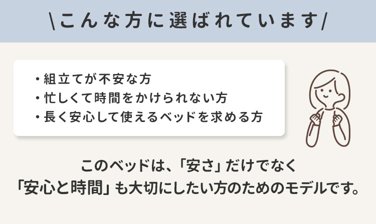 RUES【ルース】 組立の不安を最初から無くすベッド 組立設置込み cy4474