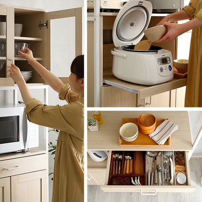 さわやかなオシャレワイド食器棚　【Frais-フレ-】FRA-18120
