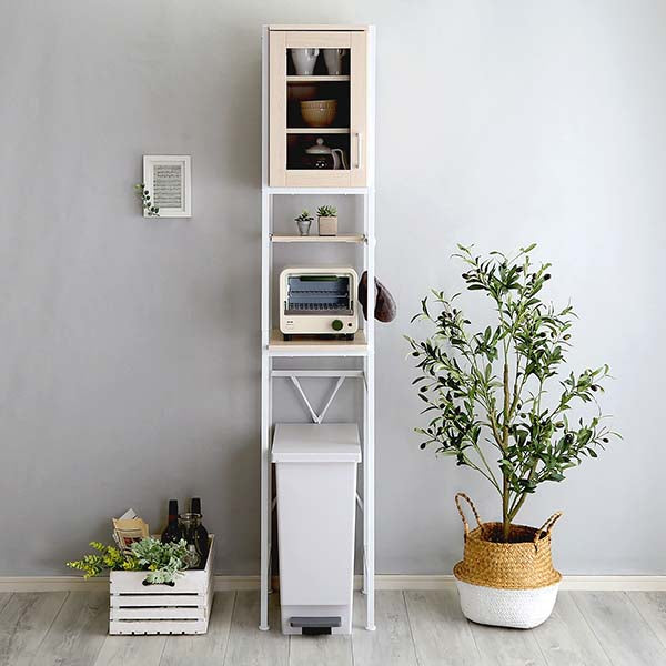 さわやかなオシャレゴミ箱上ラック　すきま収納タイプ FRA-T1SS