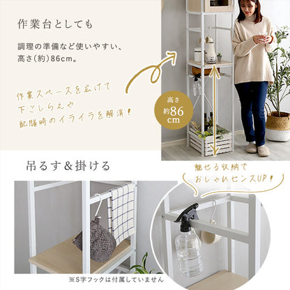 さわやかなオシャレゴミ箱上ラック　すきま収納タイプ FRA-T1SS