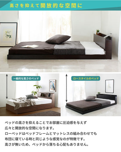 Lonnie USB【ロニーUSB】宮付きフロアベッド　jx4467