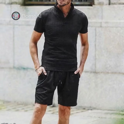 1. Resort Style Elegance: Piqué Diamond Skipper Polo & Shorts Set (Summer 2026: The Definitive Adult Resort Look)