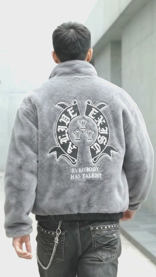 1【2026年秋冬新作】PU×ファーリバーシブルJKT