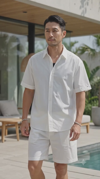1リベット付半袖セットアップ