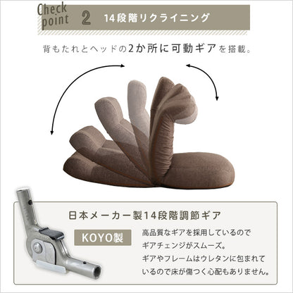 日本製　しっかり体を支えるリクライニング座椅子　【CROLE-クロレ-】　6カラー