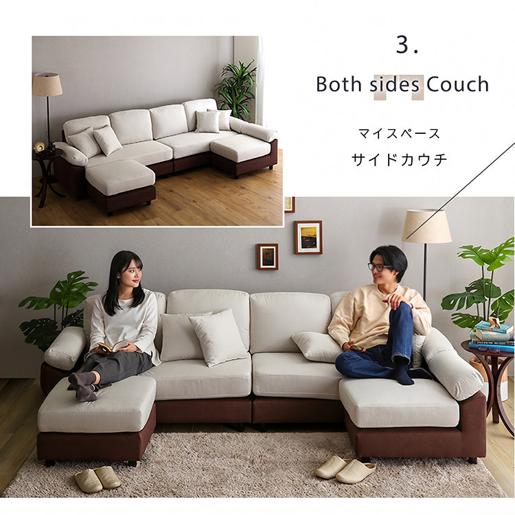 6人掛けコーナーソファ　ファブリックタイプ　TCC-6P