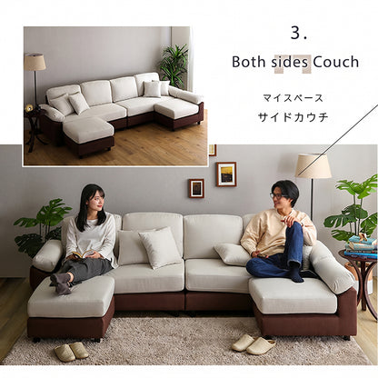 6人掛けコーナーソファ　ファブリックタイプ　TCC-6P
