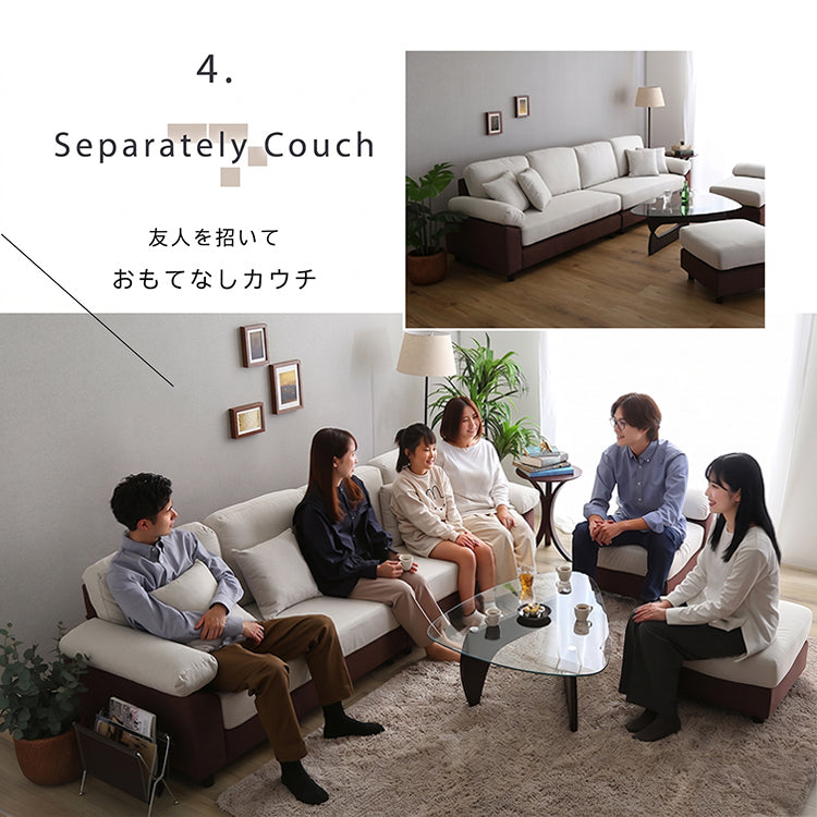 6人掛けコーナーソファ　ファブリックタイプ　TCC-6P