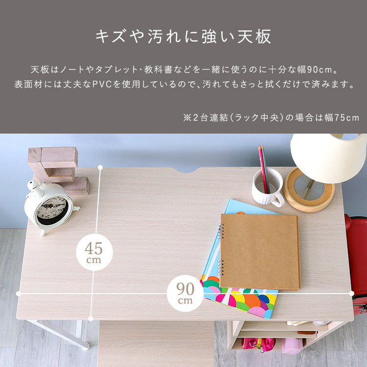 さわやかなツインデスク　90×90cm