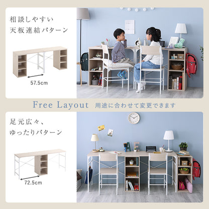 さわやかなツインデスク　90×90cm