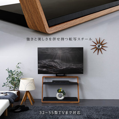 木目が美しい棚付きZ型壁寄せテレビスタンド【Zarzia-ザージア-】ZWAT